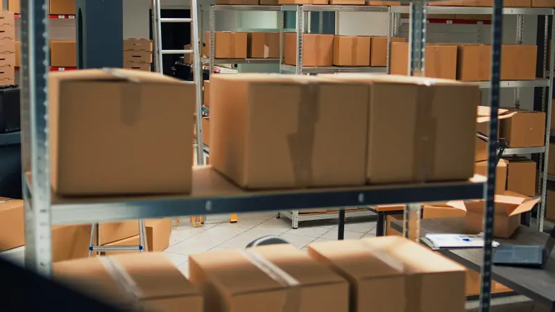 Almacén de mercancías para compraventa entre empresas
